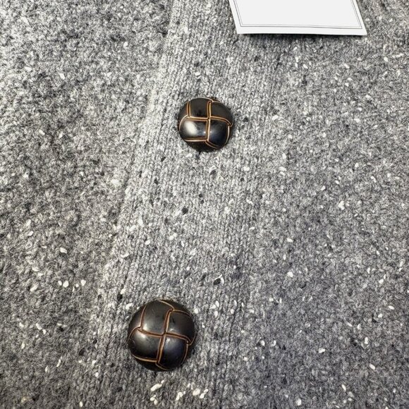 UNTUCKit Donegal Men’s Sweater Mottled Gray Wood Button-Neck Pullover Men Medium - Picture 3 of 8